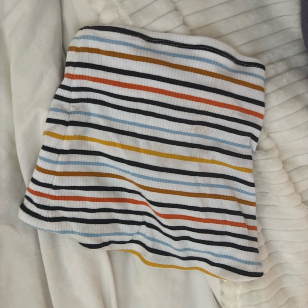 Garage Multicolor Striped Tube Top